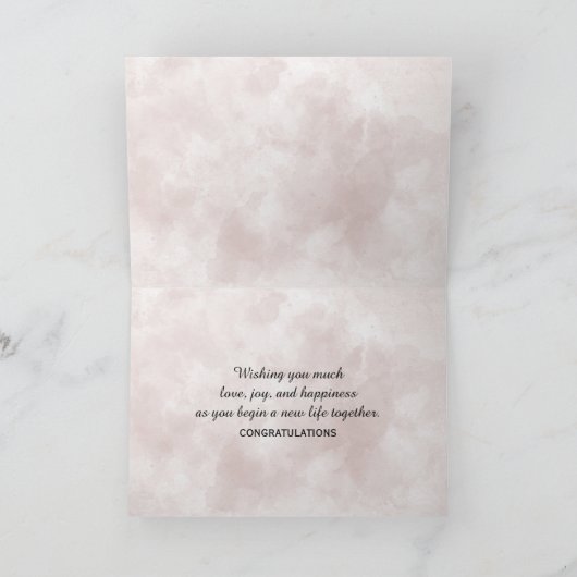 Roze Roos Heart Kaart (Binnen)