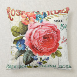  roze roos huis kantoor decor kussen