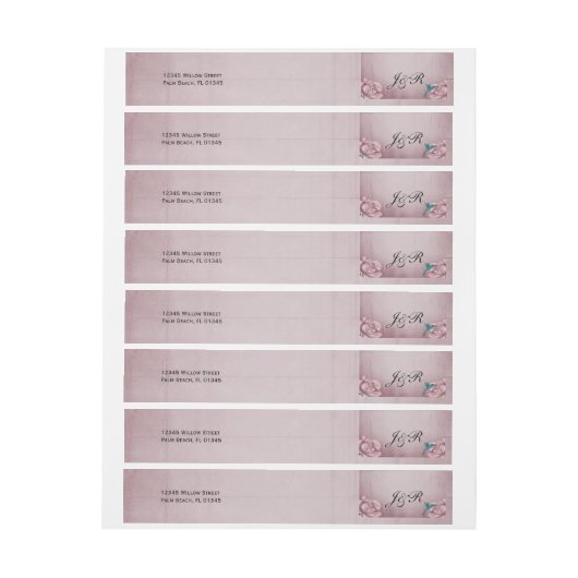 Roze Roos Hummingbird Bruiloft Wrap Around (Vel)