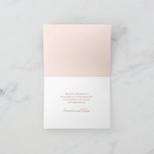 Roze Roos Huwelijk Bedankkaart Blush Roze (Binnen)