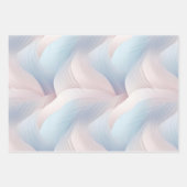 Roze Roos Ijsblauw en Wit Patroon Inpakpapier Vel (Voorkant 2)