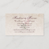 Roze roos in bloei visitekaartje (Achterkant)