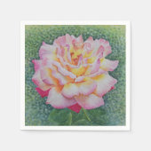 Roze Roos in de Lente Servet (Voorkant)