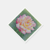 Roze Roos in de Lente Servet (Hoek)