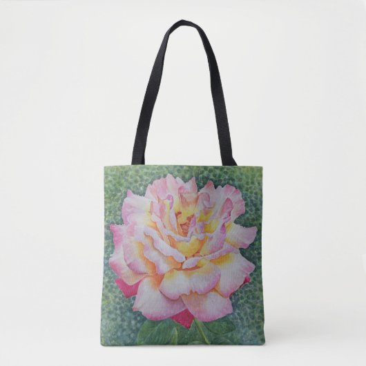 Roze Roos in de Lente Tote Bag (Voorkant)