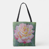Roze Roos in de Lente Tote Bag (Achterkant)