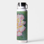 Roze Roos in de Lente Waterfles (Achterkant)