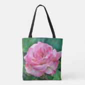  Roze Roos in een Garden Art Canvas tas (Achterkant)