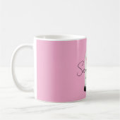 Roze Roos in Glas Koffiemok (Links)