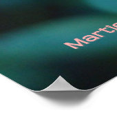 Roze roos in het groen poster (Hoek)