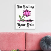 Roze Roos in Wanhoop Canvas Afdruk (Insitu (Woonkamer))