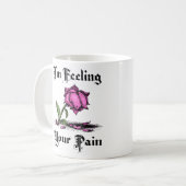 Roze Roos in Wanhoop Koffiemok (Voorkant links)