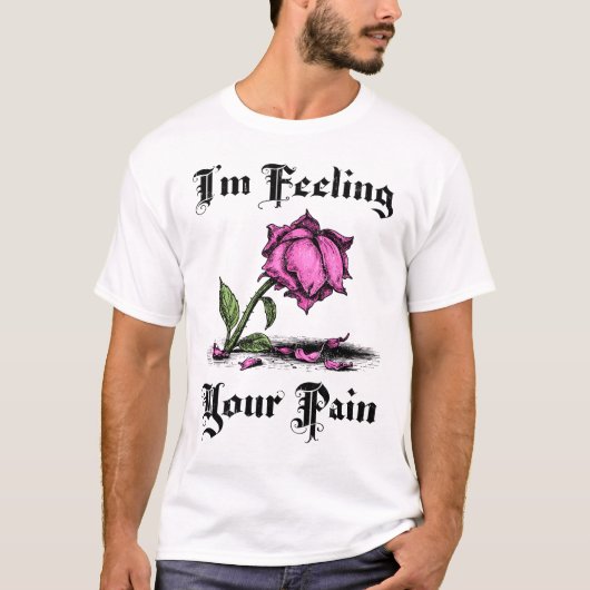 Roze Roos in Wanhoop T-shirt (Voorkant)