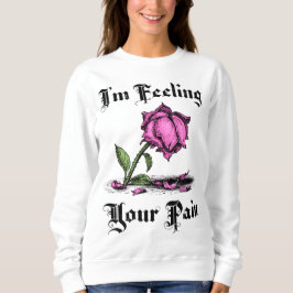Roze Roos in Wanhoop Trui