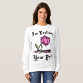 Roze Roos in Wanhoop Trui (Voorkant volledig)