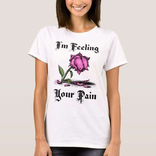 Roze Roos in Wanhoop Vrouwen T-shirt (Voorkant)