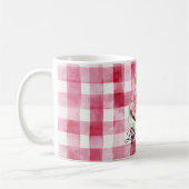 Roze Roos Kaars Geruit Koffiemok (Links)