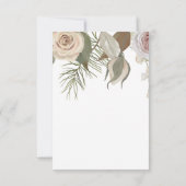 Roze roos kaart (Achterkant)