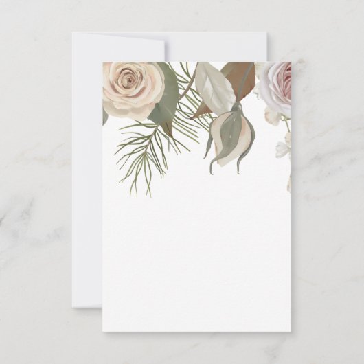 Roze roos kaart (Achterkant)