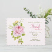 Roze Roos Kaart (Staand voorkant)