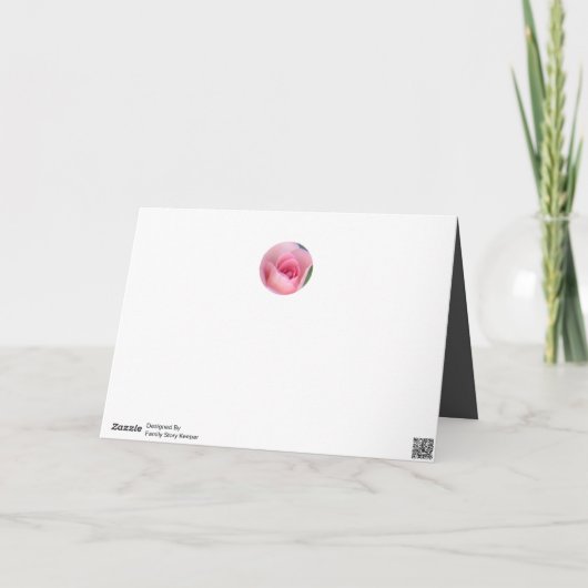 Roze Roos Kaleidoscoop Grijs Moederdagkaart Feestdagen Kaart (Achterkant)