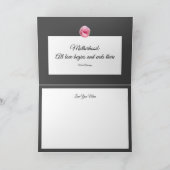 Roze Roos Kaleidoscoop Grijs Moederdagkaart Feestdagen Kaart (Binnen)