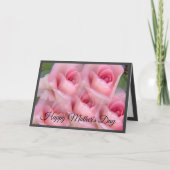 Roze Roos Kaleidoscoop Grijs Moederdagkaart Feestdagen Kaart (Voorkant)