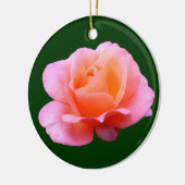 Roze Roos Keramisch Ornament (Links)