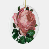 ROZE ROOS KERAMISCH ORNAMENT (Rechts)