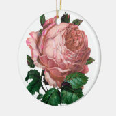 ROZE ROOS KERAMISCH ORNAMENT (Links)