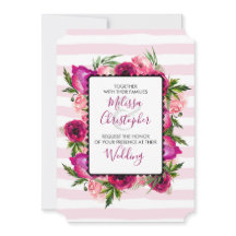 Roze Roos & Klaproos Bloemboeket Bruiloft