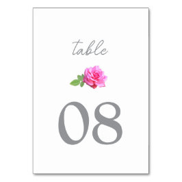 Roze Roos Klassieke Minimalistische Trouwdag Kaart