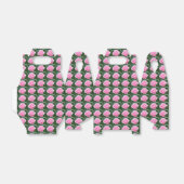 Roze Roos Knop Favor Doos Bedankdoosjes (Uitgevouwen)