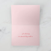 Roze roos knop trouw bedankkaart landschap (Binnen)