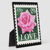 Roze Roos Liefde Fotoplaat (Zijkant)