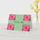 roze roos liefde kaart (Gele Bloem)