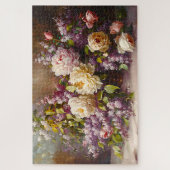 Roze Roos & Lila Boeket Bloemen Fine Art Legpuzzel (Verticaal)