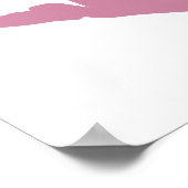 Roze Roos Lipstick Lipjes Poster (Hoek)