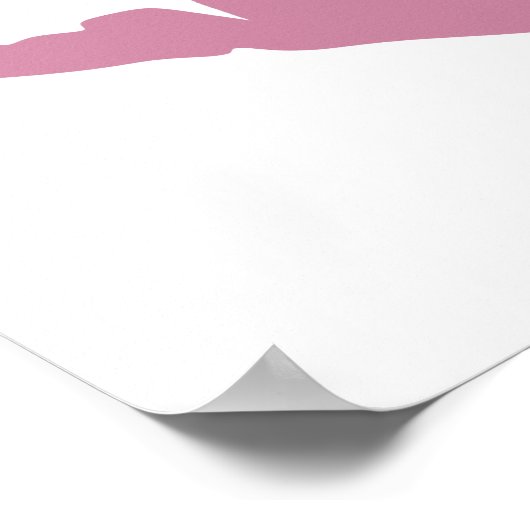 Roze Roos Lipstick Lipjes Poster (Hoek)