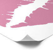 Roze Roos Lipstick Lipjes Poster (Hoek)