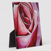 Roze roos macro bloem waterverf abstracte kunst fotoplaat (Zijkant)