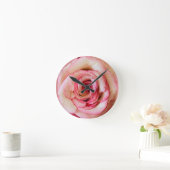 Roze Roos Macro Foto Wandklok (Huis)