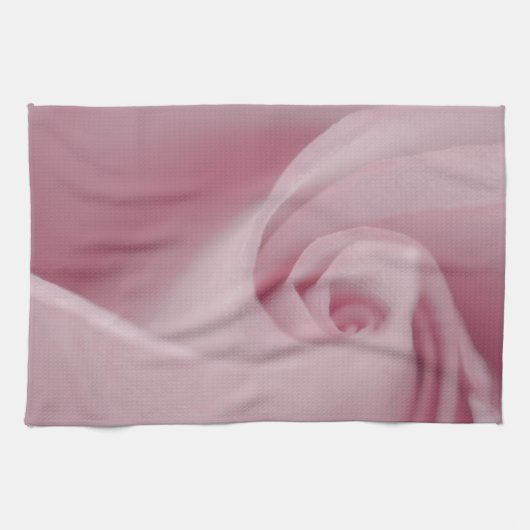 Roze Roos Macro Theedoek (Horizontaal)