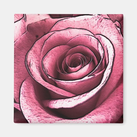 Roze roos magneet (Voorkant)