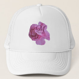  roze roos Margaret naam trendy boho Trucker Pet
