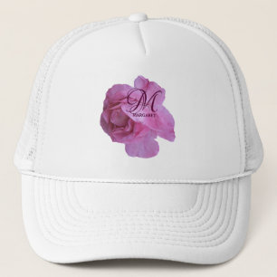  roze roos Margaret naam trendy boho Trucker Pet
