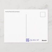 Roze Roos met een Bijen Briefkaart (Achterkant)