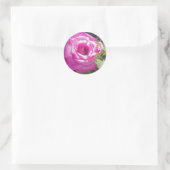 Roze Roos met een Bijen Stickers (Tas)