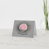 Roze Roos Met Grijze Vignette Kaart (Voorkant)