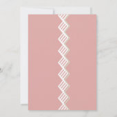 Roze Roos met groen Baby shower Invitation Kaart (Achterkant)